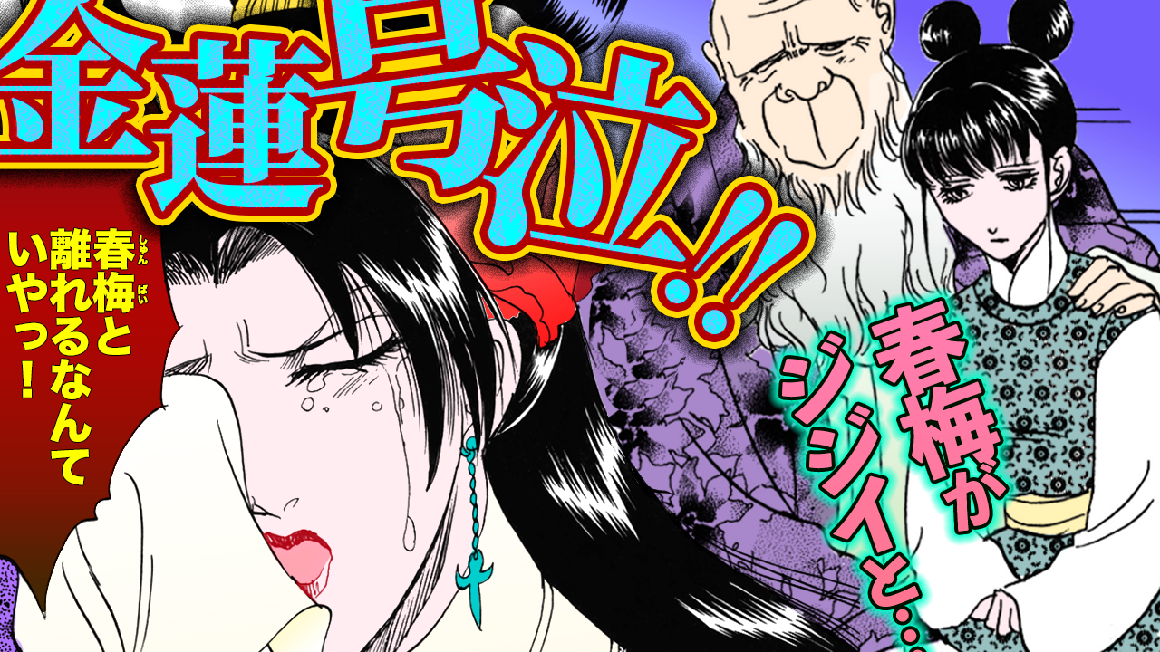 NEWノーカット版【金瓶梅173話】春梅がジジイから逃れられない！