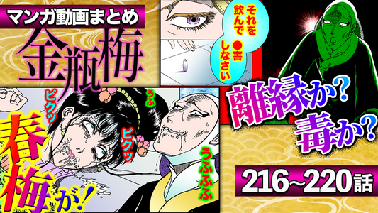 NEWノーカット版【金瓶梅216〜220話】于英が震える最強姑菊軒母｜姑が正妻エイに離婚命令｜金哥が刺客に襲われ｜春梅のビンタ炸裂！于英と取っ組み合いに｜伯の廓で金蓮の耳飾りをつける男etc